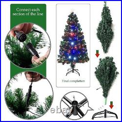 Christmas Tree 4/5/6/7ft withLED Lights / Pre Lit / Fiber Optic LED / Snow Flocked