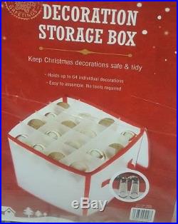 Christmas Tree 64 Bauble Decorations Holder Large Plastic XMAS Storage Bag Box