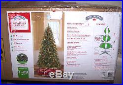 Christmas Tree 7.5 Ft Pre-Lit Kennedy 600 Color Lights Holiday Lighted Green NEW