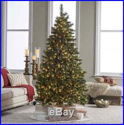 Christmas Tree 7 Ft Deluxe Cashmere Pre-Lit With Clear Lights New