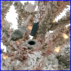 Christmas Tree Artificial 6.5 Pre-Lit Norway Snowy Fir Clear Natural Looking USA