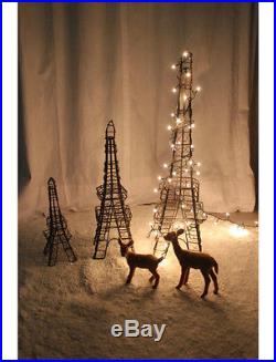 Christmas Tree Decorated Wire Eiffel Tower Xmas Gift Interior Lamp Big Sizes