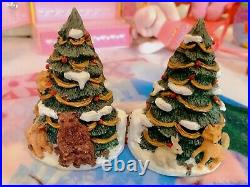 Christmas Tree Decoration Ceramic Santa Table Gift Ornaments Vintage Collectable
