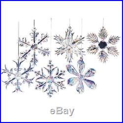 Christmas Tree Decoration Decor Glass Snowflake Ornaments Holiday Xmas Hanging