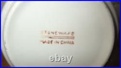 Christmas Tree Dinnerware Set Ironstone service for 4 Holiday Dish Set EUC 12 pc