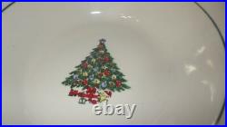 Christmas Tree Dinnerware Set Ironstone service for 4 Holiday Dish Set EUC 12 pc