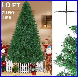 Christmas Tree Green 10 Ft Artificial Christmas Trees With Stand Skirt Spruce