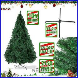 Christmas Tree Green 10 Ft Artificial Christmas Trees With Stand Skirt Spruce