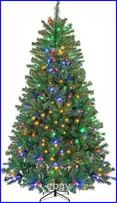 Christmas Tree Green Artificial Pre-lit Christmas Tree with Changing LED Lights