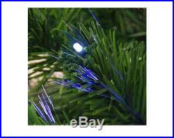 Christmas Tree Green Fiber Optic Artificial Holiday LED Multicolor Lights NEW