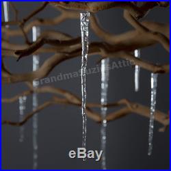 Christmas Tree Icicles Decorations Holiday Festive Glass Outdoor Ornaments Xmas