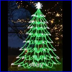 Christmas Tree Light Display 3D LED Outdoor Yard Art Lawn Decoration Large Green