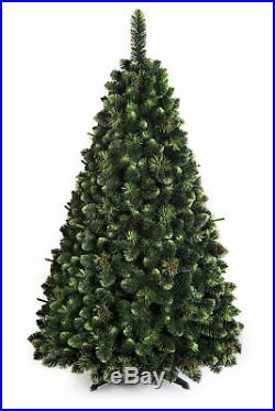 Christmas Tree Luxury Traditional Green 3 sizes with cones YOUNG PINE Bushy