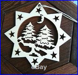 Christmas Tree Ornaments Set 3 Snowflake Star Hanging Craft Decor Xmas Display