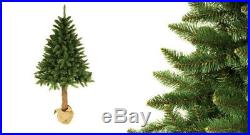 Christmas Tree Pine Snowy Half on the Wooden Trunk 6ft 7ft Damage Box