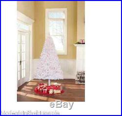 Christmas Tree Pre-Lit 6.5' Madison Pine Xmas Multi Color Lights NEW WHITE