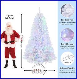 Christmas Tree Prelit Premium Artificial Hinged with RGB Light for Xmas Decoration
