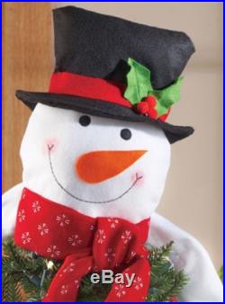 Christmas Tree Snowman Topper Hugger Holiday Decor Polyester 20L NEW B6221