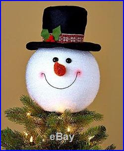 Christmas Tree Topper Snowman Decor Home Holiday Decoration Xmas Party Ornament