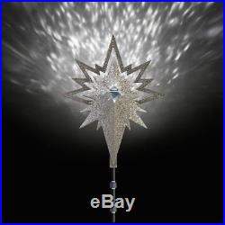 Christmas Tree Topper Star LED Lights Kaleidoscope Projection Holiday Decoration