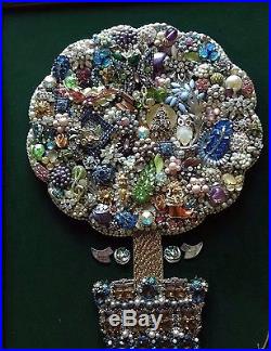 Christmas Tree Wall Hanging Jewelry Handmade Topiary Brooches Pins Earrings Kit