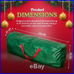 Christmas Tree Zip Up Storage Bag for Up To 7ft Trees Decorations Green Sack