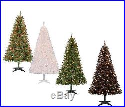 Christmas Tree and Stand 6.5 Ft Pre-Lit Madison Pine Clear or Color Lights NEW