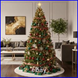 Christmas Trees 9ft Prelit, 600 Warm White&Color LED Changing Lights