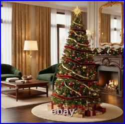 Christmas Trees 9ft Prelit, 600 Warm White&Color LED Changing Lights