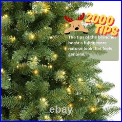 Christmas Trees 9ft Prelit, 600 Warm White&Color LED Changing Lights