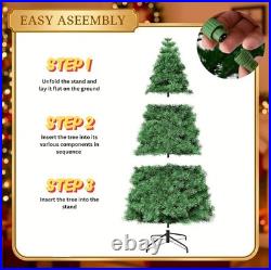 Christmas Trees 9ft Prelit, 600 Warm White&Color LED Changing Lights