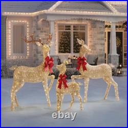 Christmas Twinkling Deer Family PreLit 3-Piece 72 in, 60 in & 40 in LIMITED TIME