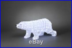 Christmas Winter Decor Large Walking Polar Bear With 200 Ice White LED Light