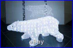 Christmas Winter Decor Large Walking Polar Bear With 200 Ice White LED Light