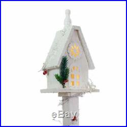 Christmas Workshop White Snow Tipped LED Light Wooden House Ornament Decor 70cm