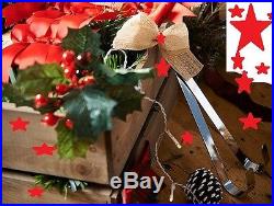 Christmas Wreath Hook, Holder Large'Over the door 28cm Hanger Silver Metal