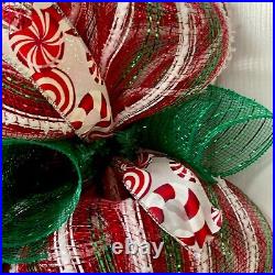 Christmas Wreath Jesus is the Reason for the Season Candy Cane Handmade