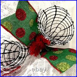 Christmas Wreath Oh deer Christmas is here Handmade Deco Mesh Wreath Christmas Wreath Oh deer Christmas is here Handmade Deco Mesh Wreath