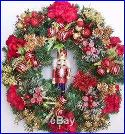 Christmas Wreath, Thanksgiving Wreath, Nutcracker Wreath, Christmas Door Wreath