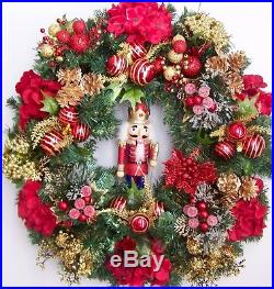 Christmas Wreath, Thanksgiving Wreath, Nutcracker Wreath, Christmas Door Wreath