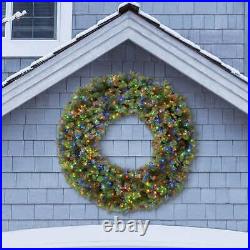 Christmas Wreath w Remote Huge 5FT 800 Micro LED Lights 60 Inch