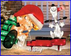 Christmas Yard Art Decorations 32 Lighted Schroeder and Snoopy Piano Outdoor