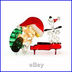 Christmas Yard Art Decorations 32 Lighted Schroeder and Snoopy Piano Outdoor