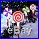 Christmas Yard Decor Lighted Lollipop Pathway Marker LED Lights (Set of 4) NEW