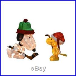 Christmas Yard Decorations Peanuts Pre-Lit 3D Snoopy and Woodstock (2-Pieces)