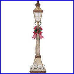 Christmas decoration 6ft Glitter Lamp Post Bow Indoor/Outdoor 120 LED Light UK