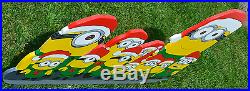 Christmas decorations lawn stake Minion family in Santa Clause outfits yard art