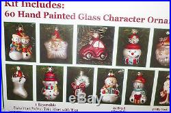 Christmas in Box Glass Ornaments Skirt Tree Topper Beaded Decoration 112 Pc New
