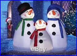 Christmas or Winter Lighted Outdoor Snowman Friends Inflatable Decoration New