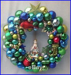 Christmas ornament wreath. Approx. 21 diameter. Gorgeous green lusciousness